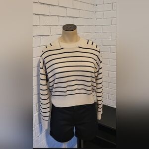 Classic Striped Crew Neck Sweater - Truth by Republic (Size XS)